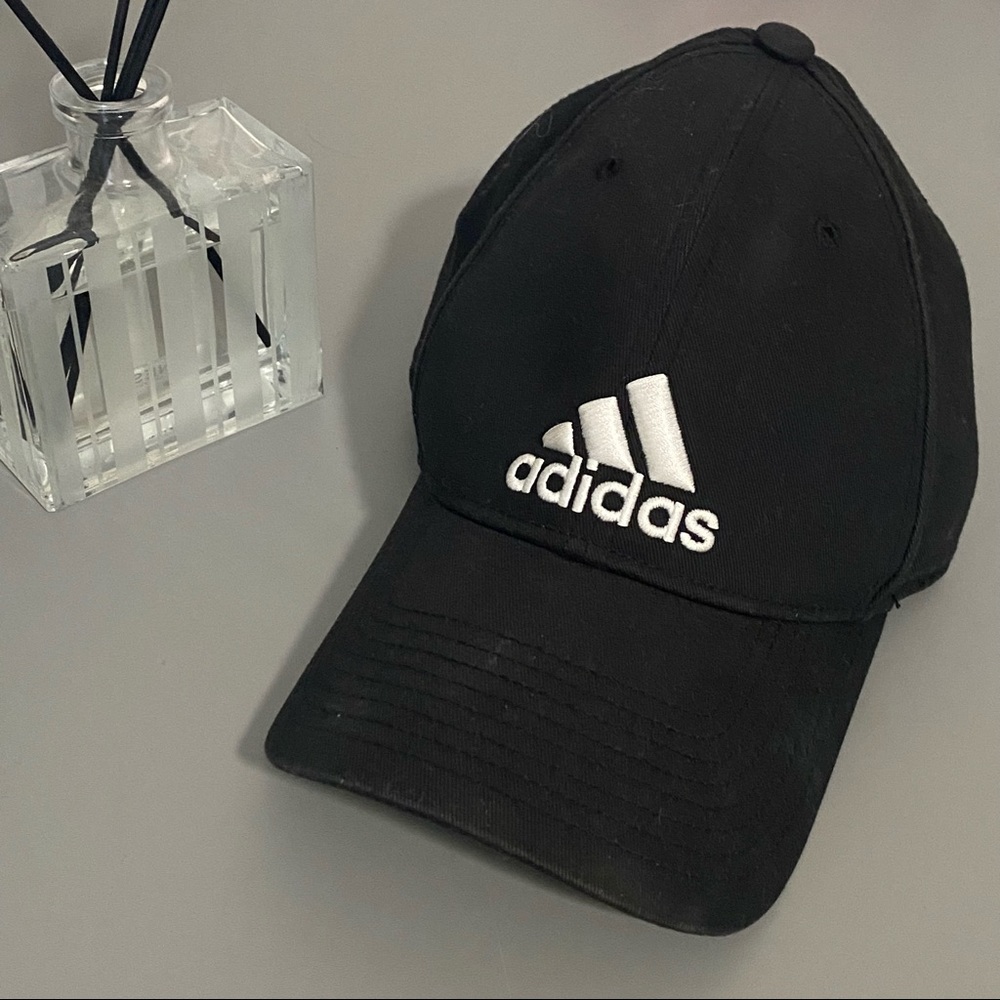 Adidas Unisex Black Strap-Back Hat